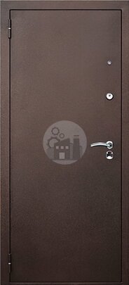Дверь бизнес-класса с зеркалом, отделка — порошок и МДФ-ДВ-291
