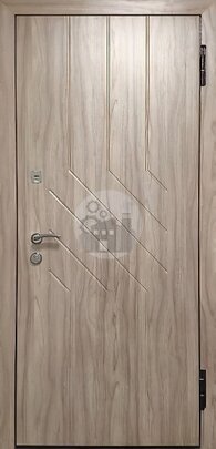 Металлическая дверь без глазка для дачи, отделка светлым МДФ-ДВ-876