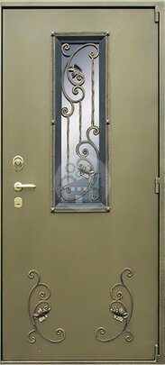 Металлическая дверь с ковкой-ДВ-660