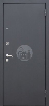 Входная дверь с зеркалом, порошковое напыление и МДФ-ДВ-633