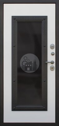 дверь стальная со стеклом и отделкой шпоном - внутренняя часть двери ДВ-1842